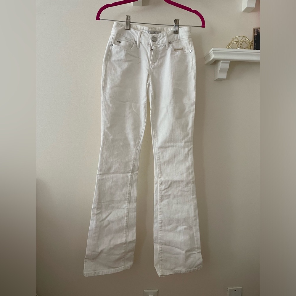 Joe’s Jeans low rise honey fit Boot cut white denim jeans 24